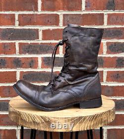 BRAND NEW All Saints Mens Distressed Leather Military boots UK12 US13 EU46 A472