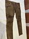 Balmain Stretch Leather Mens Trouser In Vintage Distressed Look