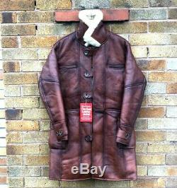 Bane Coat Sheepskin Winter Brown Leather Jacket Real Fur Shearling XS-5XL Custom