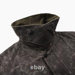 Barbour Beaufort Hickory Distressed Dry Wax Mens Jacket Coat M Medium BNWT Brown