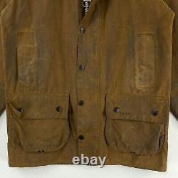 Barbour Classic Moorland C38 Wax Jacket Mens Medium Brown Country Vintage Coat