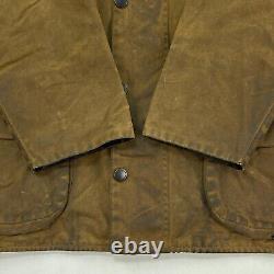 Barbour Classic Moorland Wax Jacket Mens C42 Large Brown Country Vintage Coat
