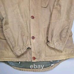 Barbour Dept B Summer Parka Wax Jacket Mens Medium Brown Hooded Military Coat