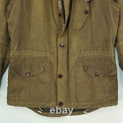 Barbour Dept B Summer Parka Wax Jacket Mens Medium Brown Hooded Military Coat