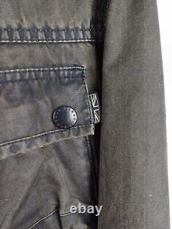 Barbour International Wanderer Jacket Khaki/brown Distressed Look Size Medium