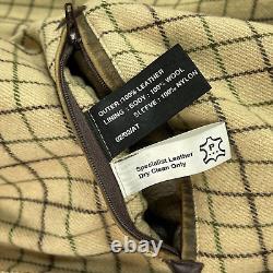 Barbour Leather Beaufort Jacket Mens Large Brown Classic Country Hunting Bushman