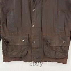 Barbour Vintage Beaufort Wax Jacket Mens Small Brown Country Classic Waxed Coat