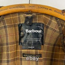 Barbour Vintage Beaufort Wax Jacket Mens Small Brown Country Classic Waxed Coat