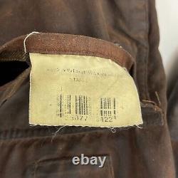 Barbour Vintage Beaufort Wax Jacket Mens Small Brown Country Classic Waxed Coat