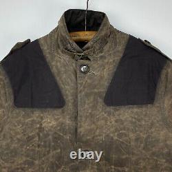 Barbour Wyton Wax Jacket Men's UK Medium Brown Distressed Waxed Sports Coat