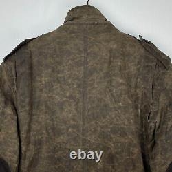 Barbour Wyton Wax Jacket Men's UK Medium Brown Distressed Waxed Sports Coat