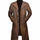 Batman Dawn Of Justice Knightmare Brown Distressed Leather Trench Coat All Sizes
