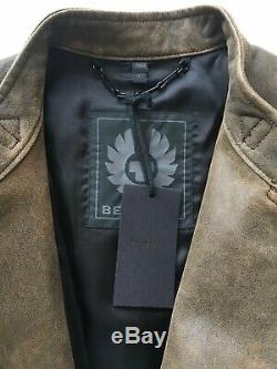 Belstaff Mens'Farleigh' Distressed Leather Moto Jacket Large US 40/IT50 $2800