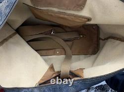 Brics Brown Distressed Leather Tote Travel Bag Pebbled Luggage Suitcase VtG