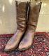 Brown Distressed Lucchese Rockabilly Western Cowboy Trail Boss Boots 12 D