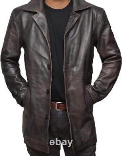 Brown Leather Jacket Men Natural Distressed Leather Jackets for Men