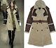 Burberry Prorsum Aw 2010 Brown Leather Shearling Lined Cotton Coat
