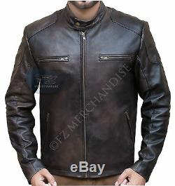 Captain America Civil War Steve Rogers Brown Distressed Cowhide Leather Jacket
