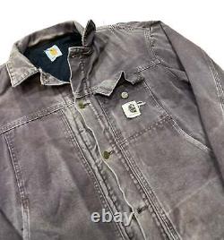 Carhartt Distressed Faded Brown Jacket