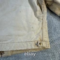 Carhartt Jacket Detroit Blanket Lined J01 Brown 44 Reg 14806 USA Distressed Vtg