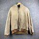 Carhartt Jacket Mens Large Khaki Duck Canvas Distressed Workwear Hooded Vintage