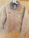 Carhartt Lined Jacket Tan J01 Brown 44 Regular Embroidered Detroit Distressed