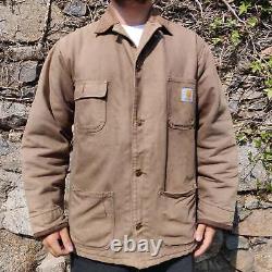 Carhartt Vintage Brown Corduroy Distressed Coat Jacket Jacket