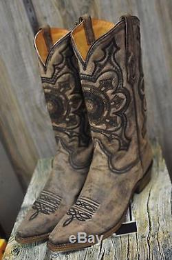 Corral Men's Distressed Brown Leather Pointed Toe Cowboy Boots A3305