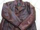 Distressed Leather Jacket Coat 40 42 Helium Red Oxblood Vintage Western Relaxed