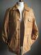 Distressed Leather Jacket Vintage Tan Trucker Large 40 42 Mens Real Fight Club
