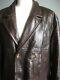 Distressed Vintage Leather Jacket Coat 44 Blazer Soft Military Helium Authentic