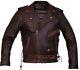 Distressed Brown Brando Biker Cowhide Leather Jacket