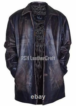 Dean Winchester Supernatural Distressed Brown Real Cowhide Leather Jacket Coat