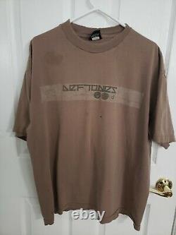 Deftones Brown Tee White Pony Vintage 2000s XL by Giant Merch DISTRESSED Ohms