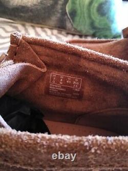 Distressed Brown Suede Clark's Wallabees