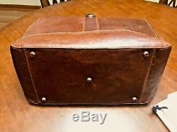 Distressed Buffalo Leather Doctor bag / Briefcase / Weekender US Made