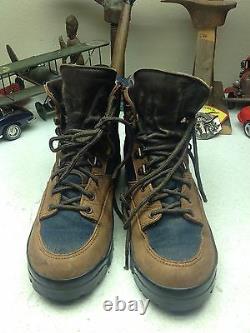 Distressed Danner Made In USA Vintage Brown Leather Lace Up Hiking Boots 11d