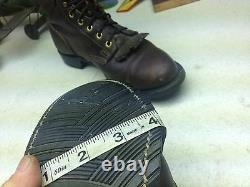 Distressed Pdt USA Oxblood Leather Lace Up Western Granny Kiltie Westernboots 9m