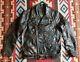 Distressed Studded Leather Motorcycle Jacket Rrl