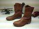 Distressed Usa Double H Engineer Work Brown Leather Motorcycle Boot Size 12 D