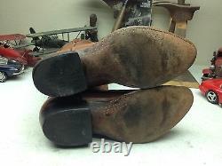 Distressed Vintage Rios Of Mercedes USA Brown Leather Engineer Boss Boots 10d