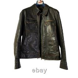 Dolce Gabbana Kangaroo Leather jacket distressed size 50