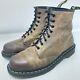Dr. Martens 1460 Brown Airwair Distressed Leather Boots 8-eyelet Hole Uk 9 Eu 43