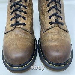 Dr. Martens 1460 Brown Airwair Distressed leather boots 8-eyelet Hole uk 9 Eu 43