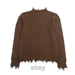 Etro 100% Cashmere Distressed Knit Brown Medium