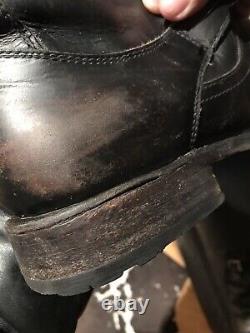 FRYE Distressed Engineer BIKER Motorcycle Boots 41 uk7 us8 brown Black leather