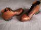 Frye Men's Prison Boots Size 9 Uk Cognac Brown Superb Condition Distressed Look