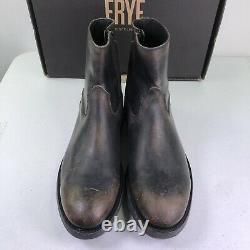 Frye Boots Bowery Inside Zip Leather Ankle Distressed Shoes $358