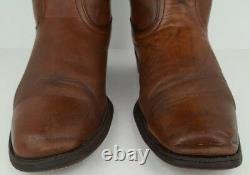 Frye Mens Size 10 D Distressed Brown Leather Tall Western Cowboy Boots 12.5