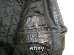 GAP distressed faded brown leather JACKET COAT BLAZER XL 44 46 48 soft western